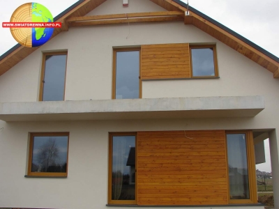 ELEWACJA MODRZEW KRAJOWY KOLOR SOSNA