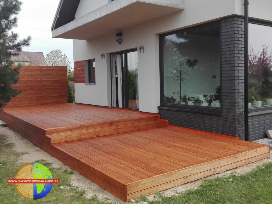 ZAMOŚĆ - TARAS MODRZEW SYBERYJSKI KOLOR TEAK