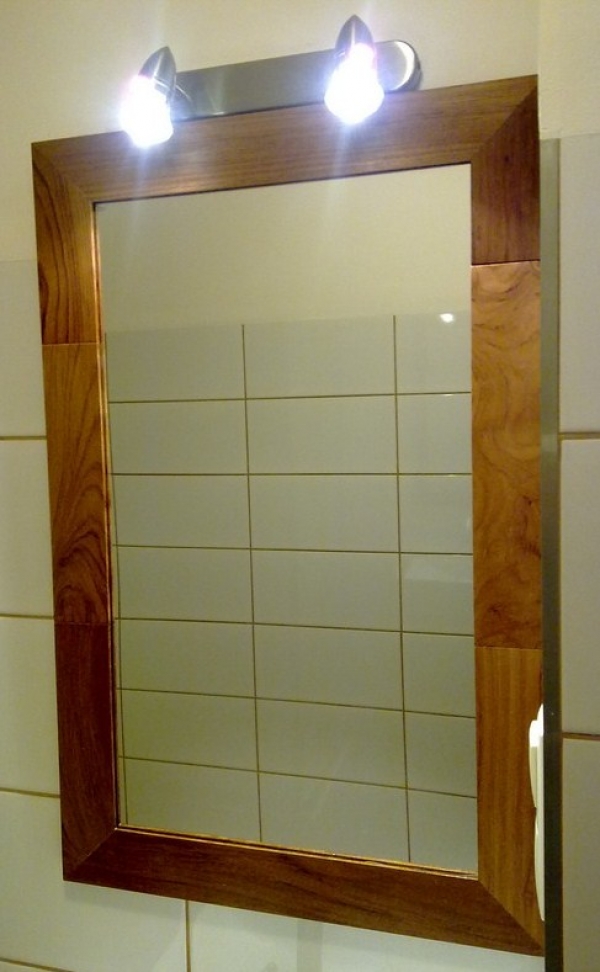 ZAMOŚĆ- szafka+lustro teak