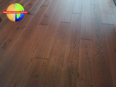 KALINOWICE - DĄB RETRO SZARY SZKWAŁ - DESKA SZCZOTKOWANA OLEJOWOSK CZTEROSTRONNA FAZA