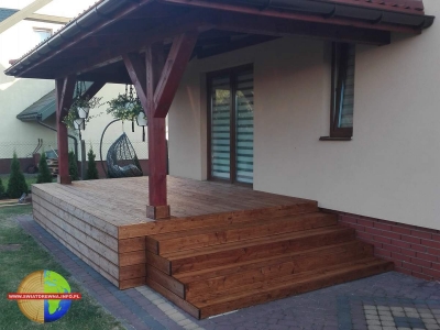 ZAMOŚĆ - TARAS MODRZEW SYBERYJSKI KOLOR ORZECH